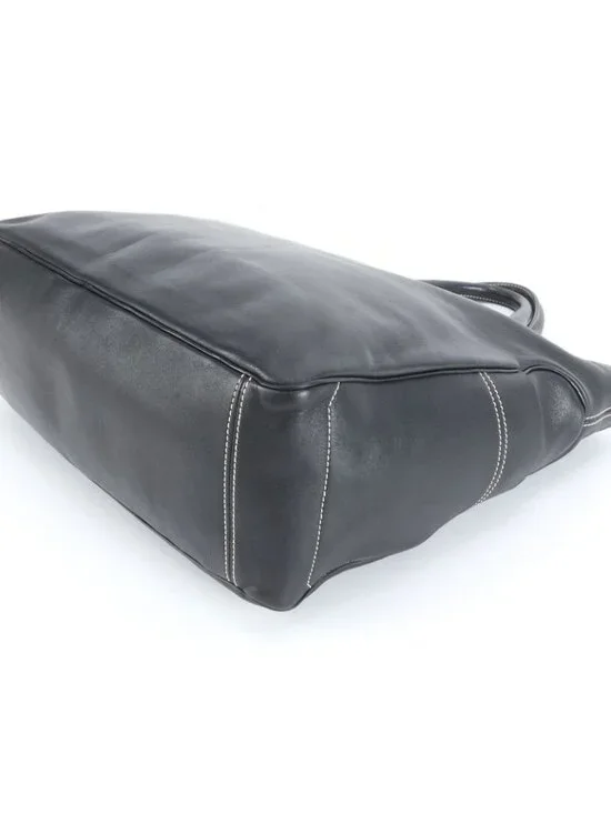 Celine Leather Tote Shoulder Hand Black A4 Ebm - Picture 5 of 9